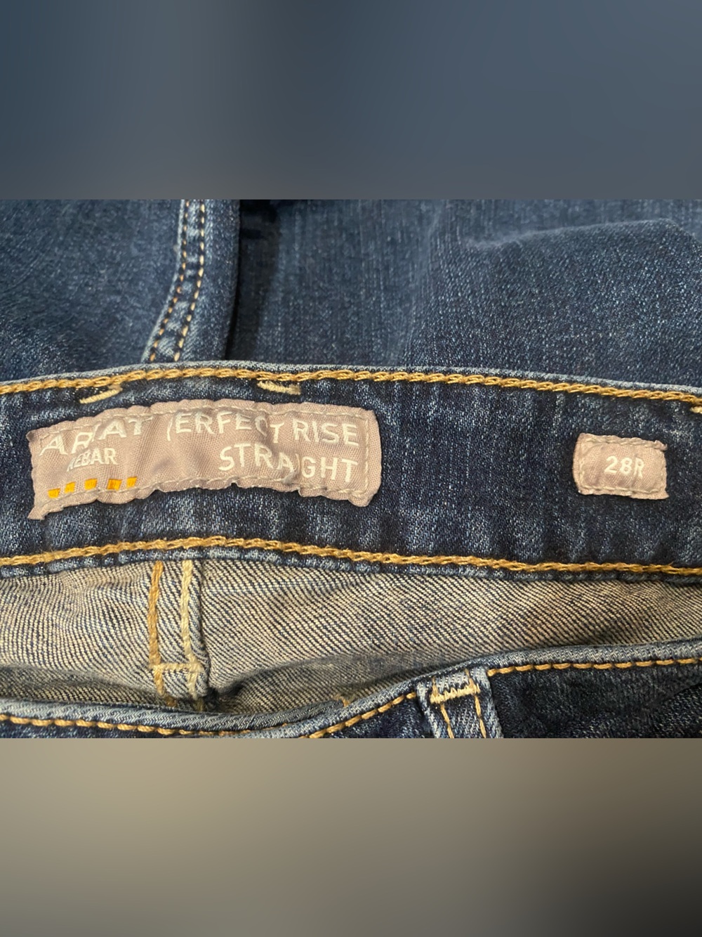 Ariat Perfect Rise Rebar Straight Jeans - Dark Blue Denim 28 R